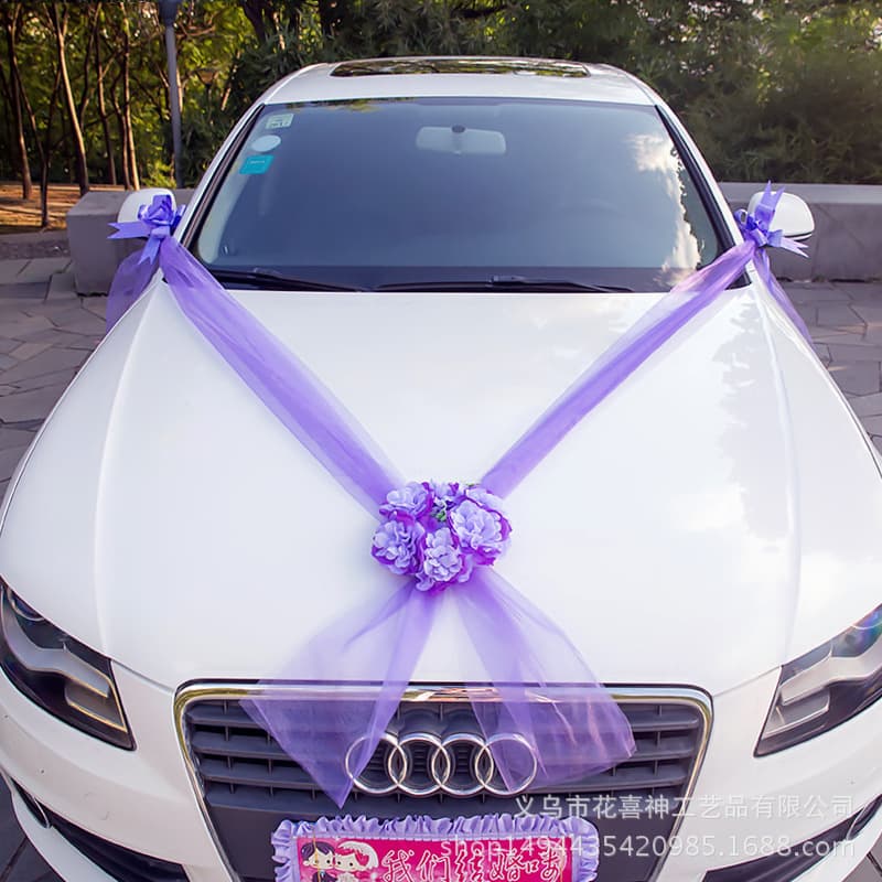 Wedding Car Decoration Artificial Flowers Bridal Car Side Decor Wedding Car Decoration Front Hood Flowers