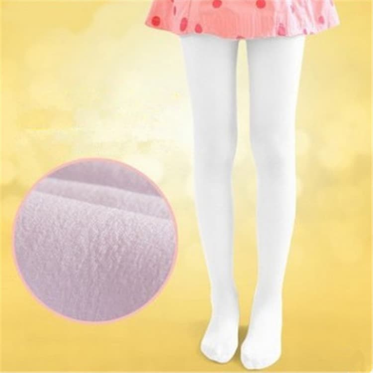 Thickened Fleece White Ballet Dance Pantyhose Children's Professional Dance Socks Autumn Winter Nylon Sweat Absorbent Anti-Pilling Anti-Rubbing