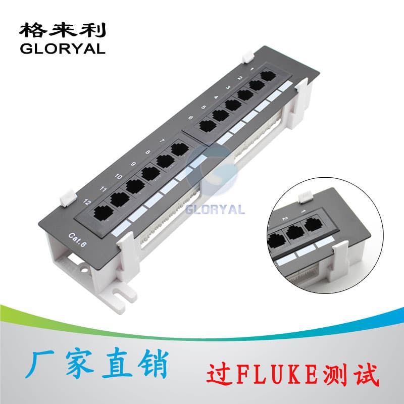 Supply Cat5e Cat6 12-Port Wall Mount Patch Panel Wall Mount Distribution Frame