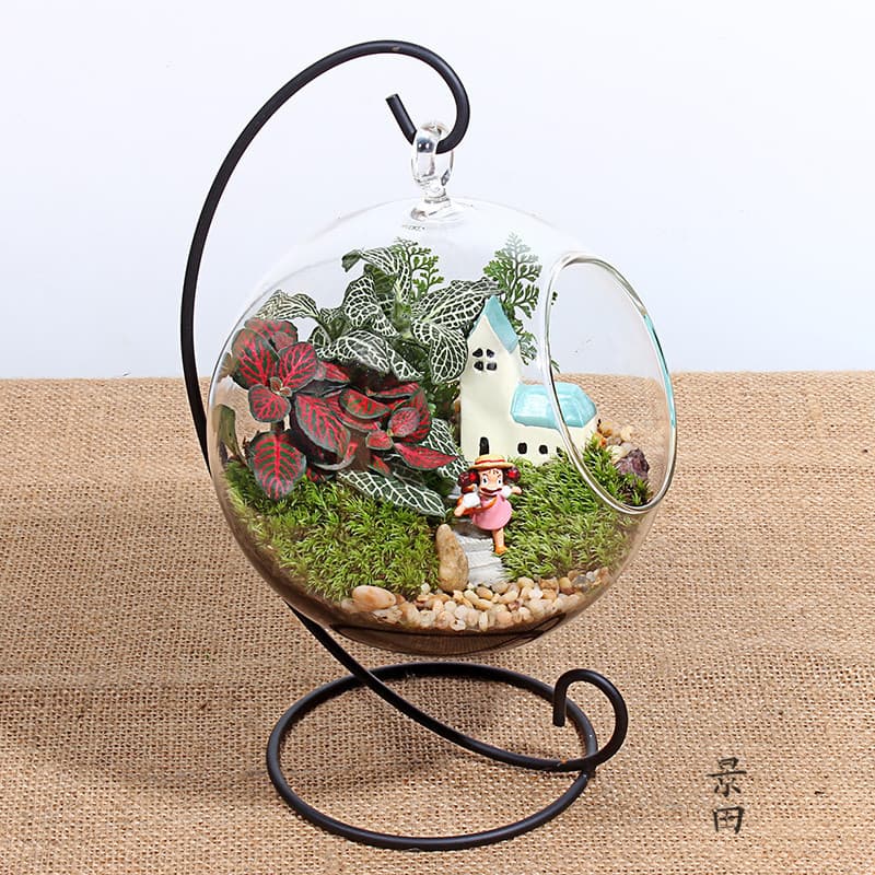 Miniature Landscape Hanging Glass Terrarium Succulent Vase Wedding Celebration Craft Candle Holder Cup