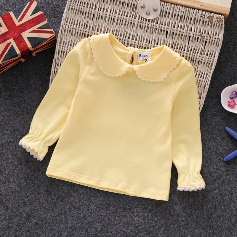 2020 Spring/Autumn New Long-Sleeve Girls T-Shirt Korean Style Girls Top Drop Shipping