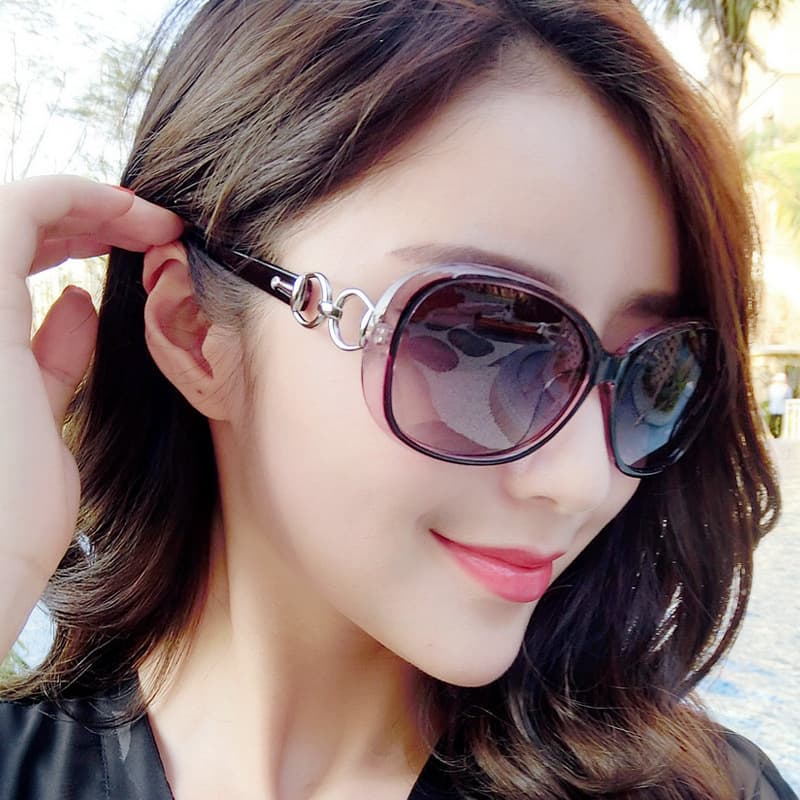 Fashion Sunglasses for Women 15809 Jade Crystal Texture 9509 Gradient Sunglasses Retro Oversized New