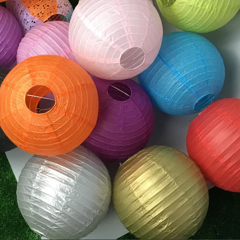 Factory wholesale paper lanterns and lampshades for wedding decorations, Mid-Autumn Festival, New Year's Day, Spring Festival, children's DIY painting, festive LED lanterns