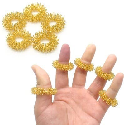 Cross-border Supply Finger Massager Ring, Gold and Silver Options Available