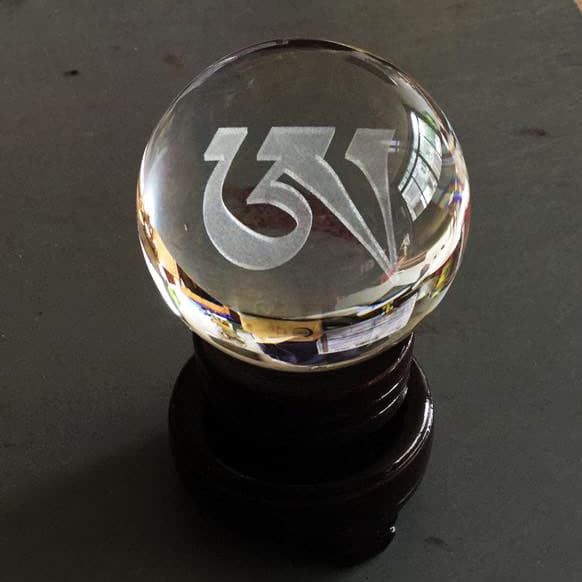Transparent "A" Character Crystal Ball Ornament, Great Perfection Birthday Gift Souvenir, Desktop Living Room Foyer Decoration