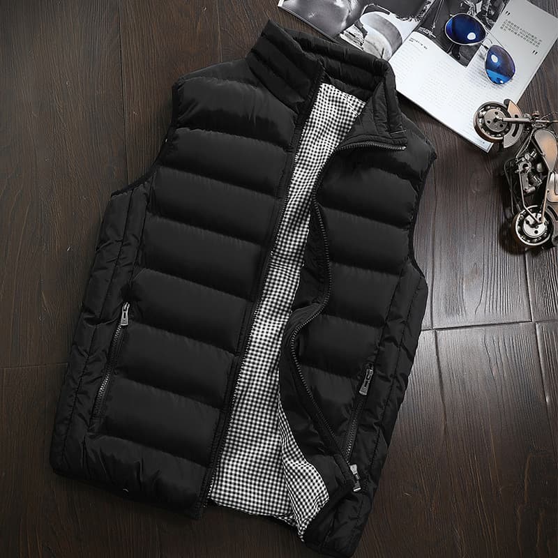 AliExpress 2025 Autumn/Winter New Style Cotton-lined Vest for Men, Casual Vest, Couple Size, Down Cotton Vest