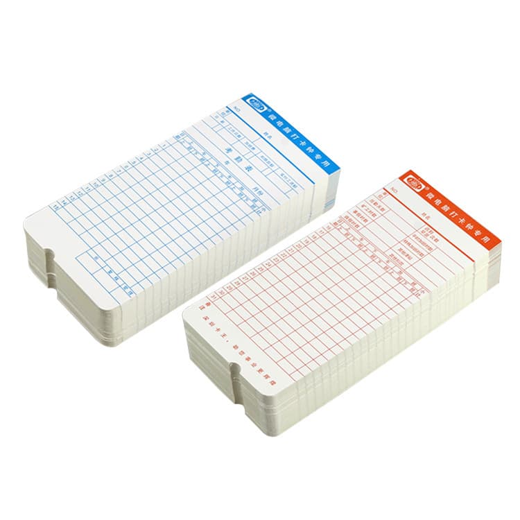 Card King Type 1 Attendance Cards, Punch Cards for Time Clocks, Clock-Specific Paper, Thickened 100 Sheets per Pack Punch Cards