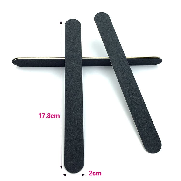 Nail File In Stock File Strip, Thin Black Sand Strip, Brown Wooden Stick for Nail Surface Buffing, Nail Art Tool, Nail File