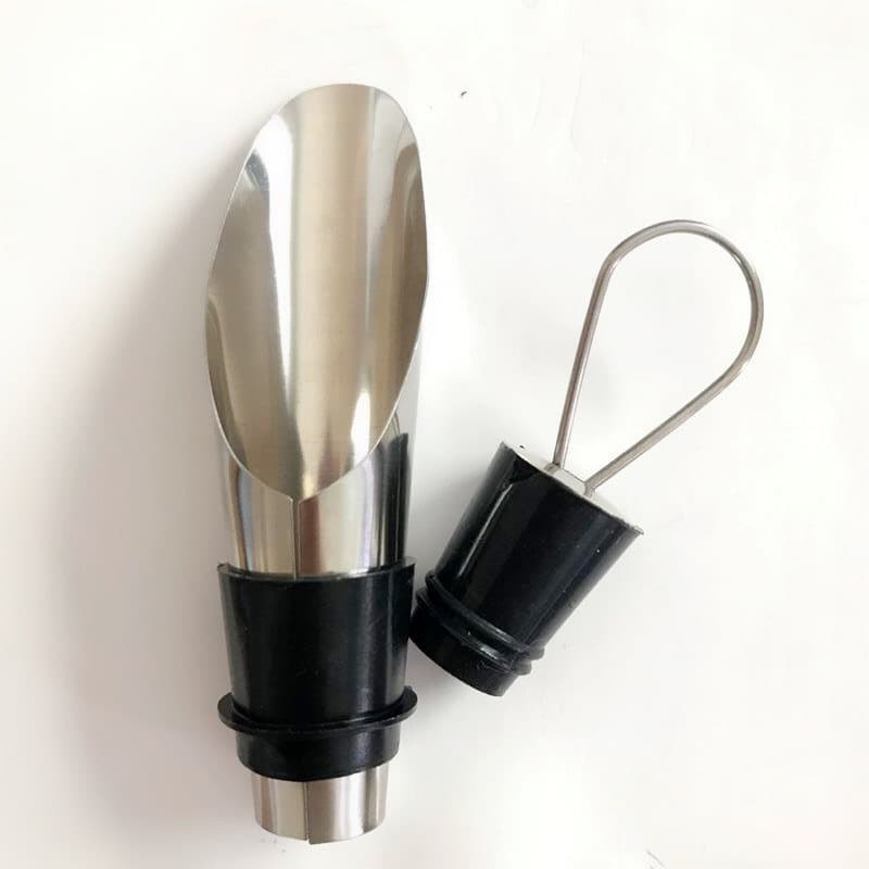 Metal wine pourer and wine stopper two-in-one stainless steel simple wine pourer red wine wine pourer