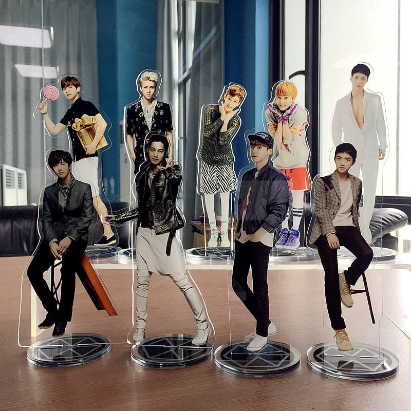 Seamless Laminated CNC Engraved Inner Printed Exo Baekhyun Park Chanhyuk Kpop Star Peripheral Precision Stand Ornaments