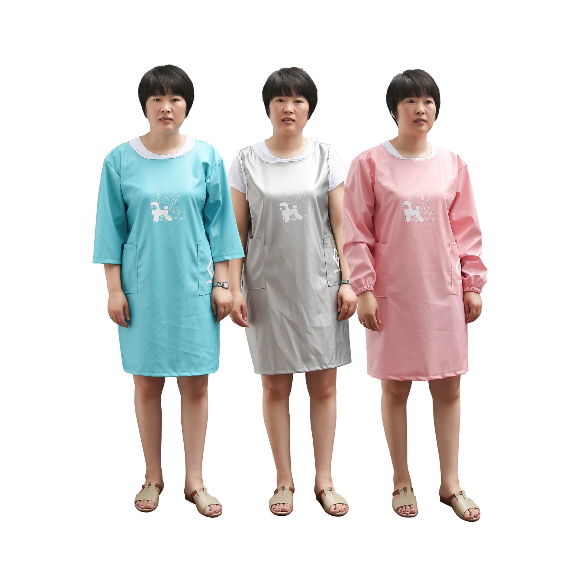 Cross-border Pet Groomer Apron Waterproof Non-Stick Fur Dog Bathing Grooming Robe Pet Cleaning Supplies