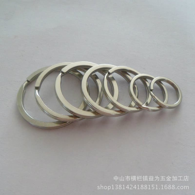 Wholesale Stainless Steel Key Ring 304 Stainless Steel Flat Ring Small Keychain Accessories Key Rings