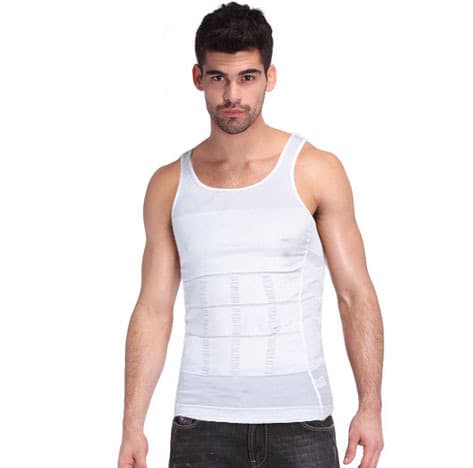 Men's Shapewear Tummy Control Chest Compression Vest Trendy Body Shaping Vest for Outdoor Sports