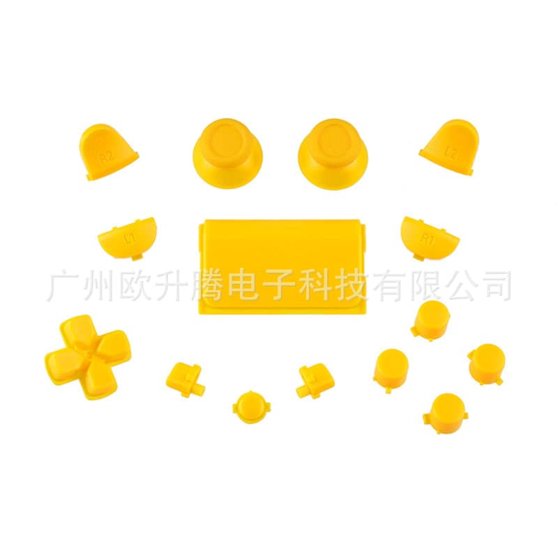 15-Piece Real Color PS4 Game Controller Button Set Replacement Buttons for PS4 Console Digital Computer Game Protective Case