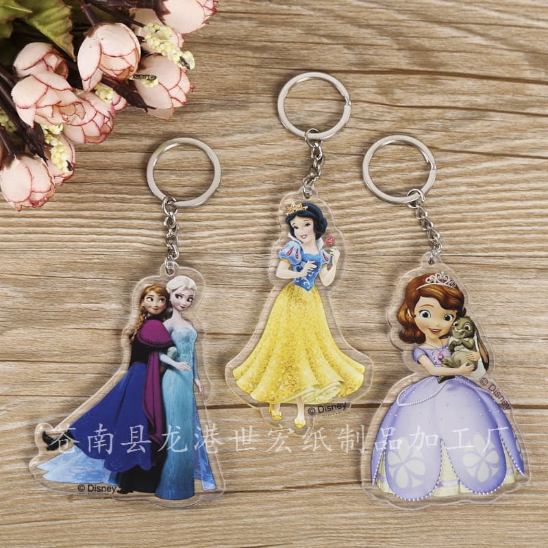 Manufacturer designs cute animal cartoon acrylic keychain accessories, transparent acrylic keychains for anime peripherals.