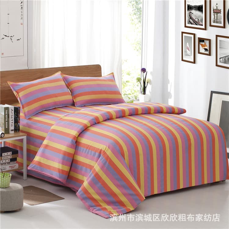 Factory Supply Thick and Dense Adult Double Bed Sheet Four-Piece Set from Boxing Old Coarse Cloth