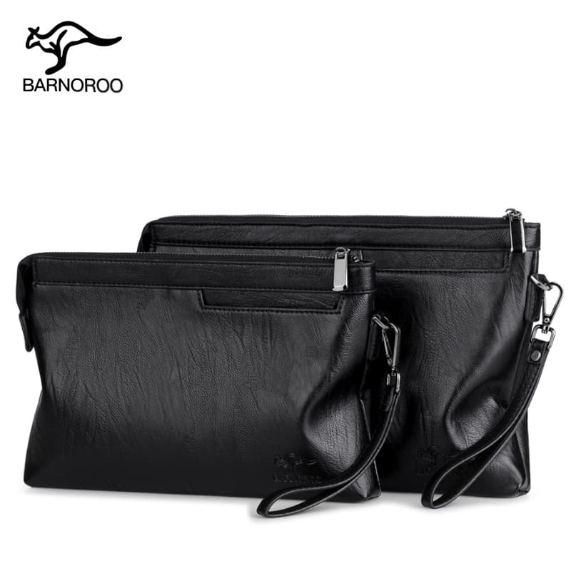 New Korean Style Men's Handbag, Large Capacity Clutch, Envelope Bag, Soft Leather Casual Shoulder Bag