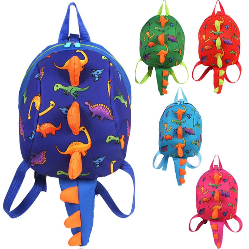 2025 New Dinosaur Children's Backpack, Cartoon Kindergarten Bag, Cute Anti-Lost Book Backpack Wholesale