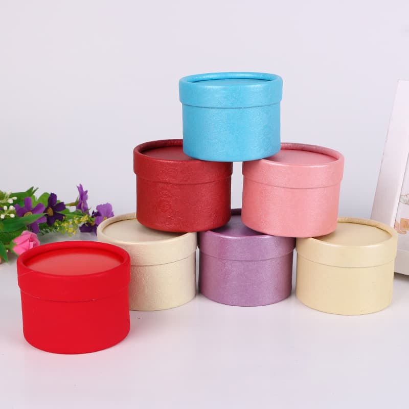 European cylinder wedding creative paper tube box wholesale earrings jewelry packaging box ring box wedding candy box manufacturer