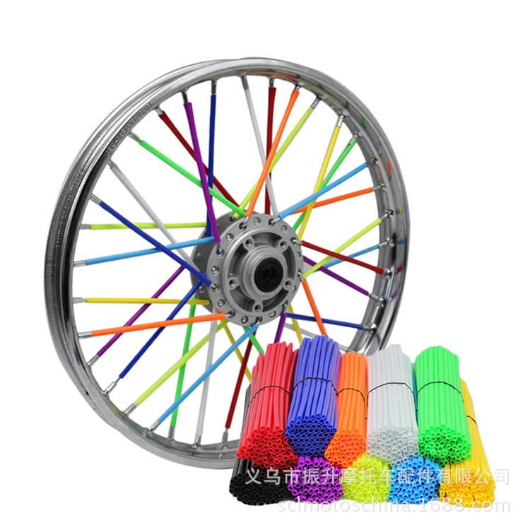 Off-Road Motorcycle Accessories Wheel Modification Colored Spoke Sleeves KTM EXC ATV Spoke Fluorescent Decorative Tubes