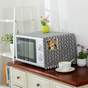 Nordic Cotton Linen Universal Microwave Oven Cover for Midea and Galanz, Dust Cover for Oven and Electric Grill