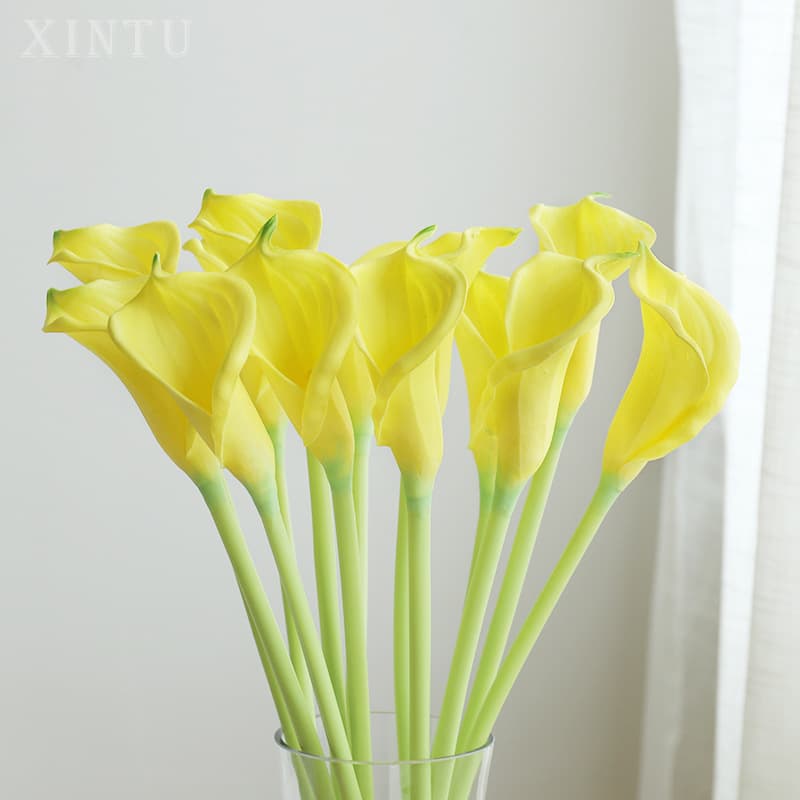 Factory Direct High Simulation PU Medium Calla Lily Wedding Props Home Decoration Artificial Calla Lily