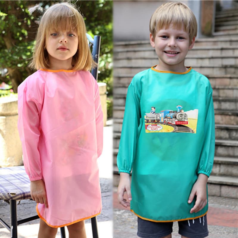 DIY Eco-Friendly Smock, Children's Painting Clothing, Baby Waterproof Bib Overall, Kindergarten Meal Clothing, Medium to Large Kids' Apron