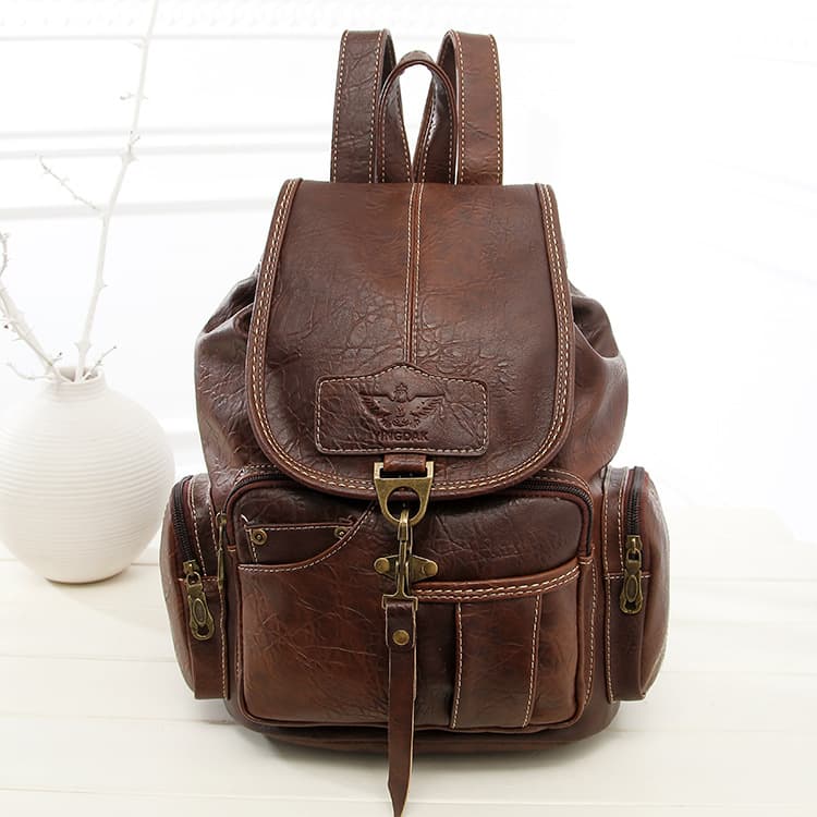 Retro Backpack for Women 2023 New Women's Bag Fashion Trend Hook Women's Backpack Student School Bag Manufacturer Wholesale