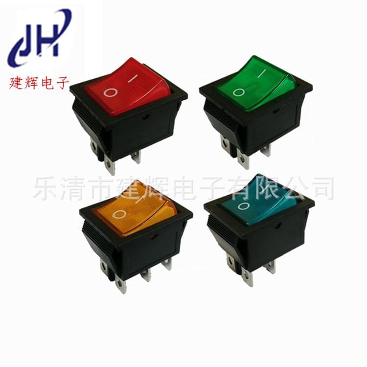 KCD4 Rocker Switch 15X21 Round Power Switch 3-Pin Oval 2-Pin 6 Rocker Toggle Switch with Light