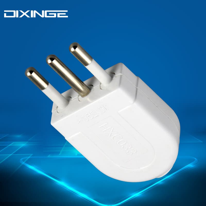 Italian Standard 10A Small Italian Power Male Plug 3-Pin Female Socket, 3-Round Pin Removable 16A Large Italian Plug