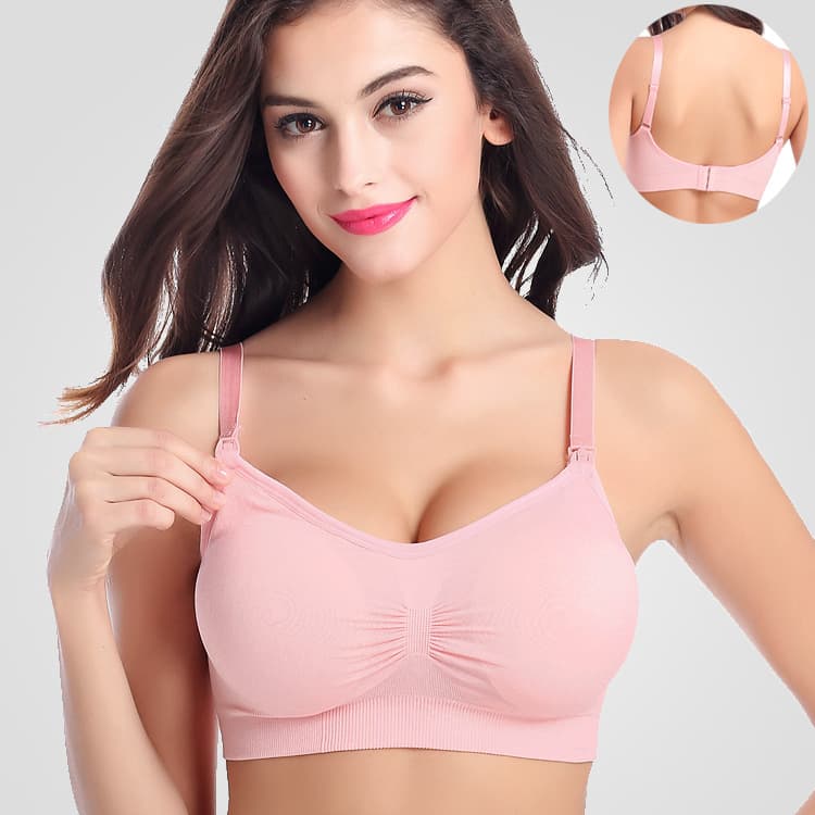 New style maternity wire-free front-opening plus size nursing bra, breastfeeding shaping, push-up, seamless bra underwear
