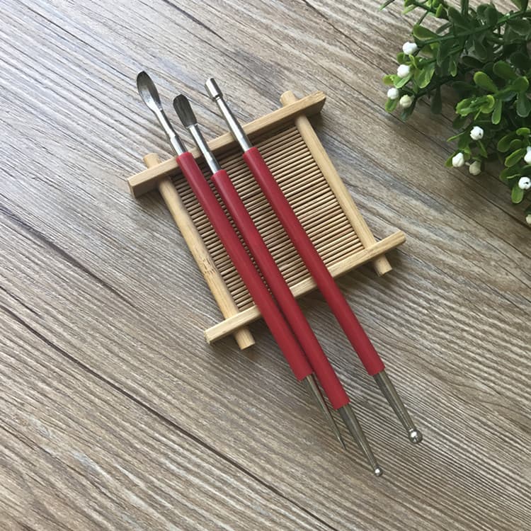 Polymer Clay Tool Set 3-Piece Stainless Steel Polymer Clay Tools, DIY Sculpting Carving Tools 3-Pack