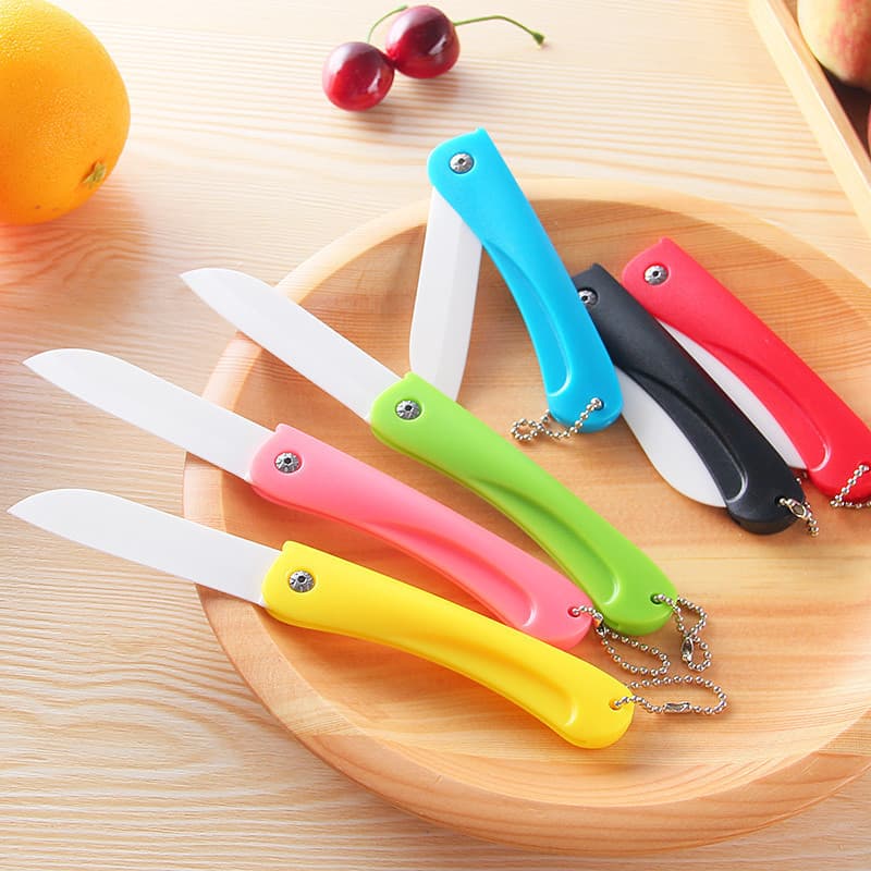 In Stock Ceramic Folding Fruit Knife, Foldable Ceramic Knife for Portable Use