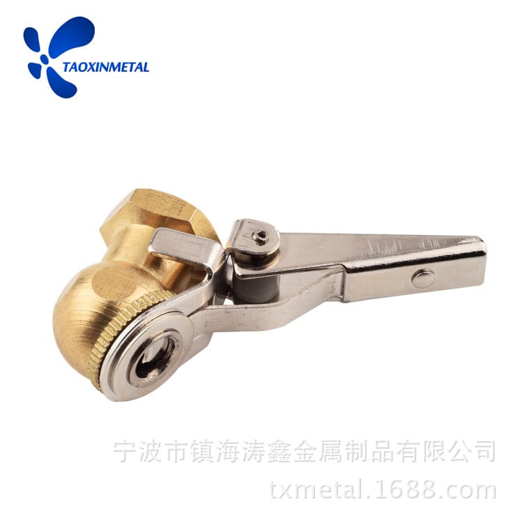 Automotive tire repair inflation chuck, pneumatic tool, chuck-type, all-copper, internal thread inflation nozzle