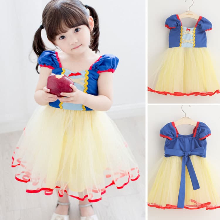 Summer Snow White Dress Christmas Performance Costume Alice Dress Children's Performance Gown
