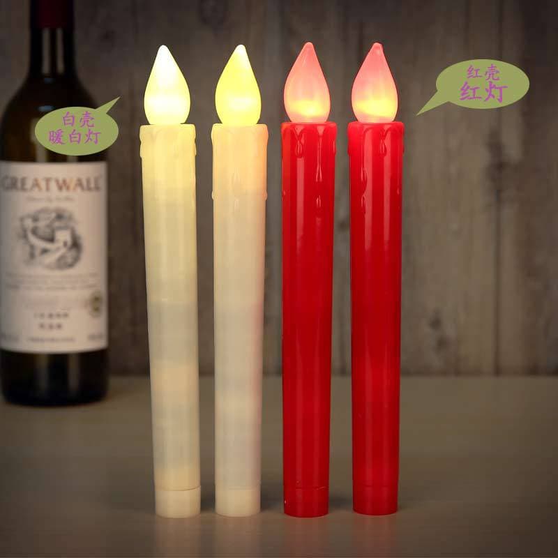 LED long rod electronic candle for restaurant, wedding, sacrifice, decoration, and atmosphere lighting, wholesale from Yiwu manufacturers