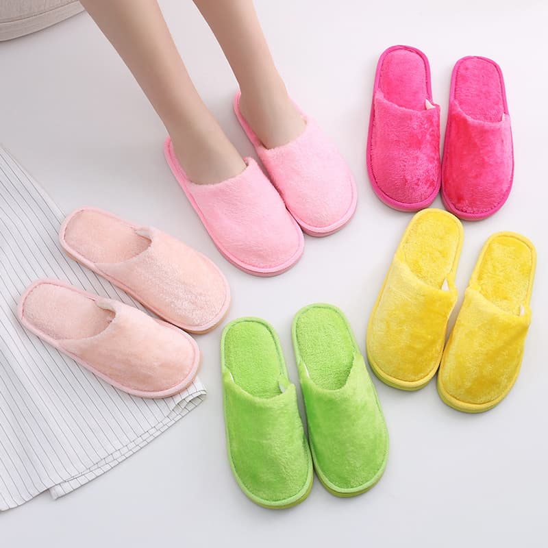 New Long Plush Indoor Home Autumn/Winter Wood Floor Warm EVA Maternity Cotton Slippers Cixi