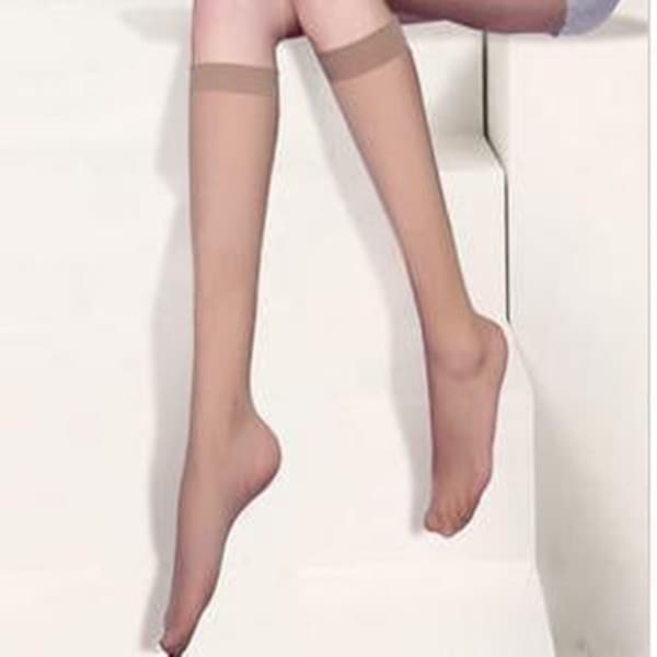 Women's Mid-Calf Thin Stockings, Knee-High Socks, Filter Socks, Fine Textured Socks