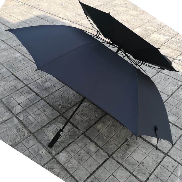 Wholesale 30-inch double-layer umbrella, extra-large windproof straight shaft large double-layer outdoor golf umbrella advertising umbrella long handle