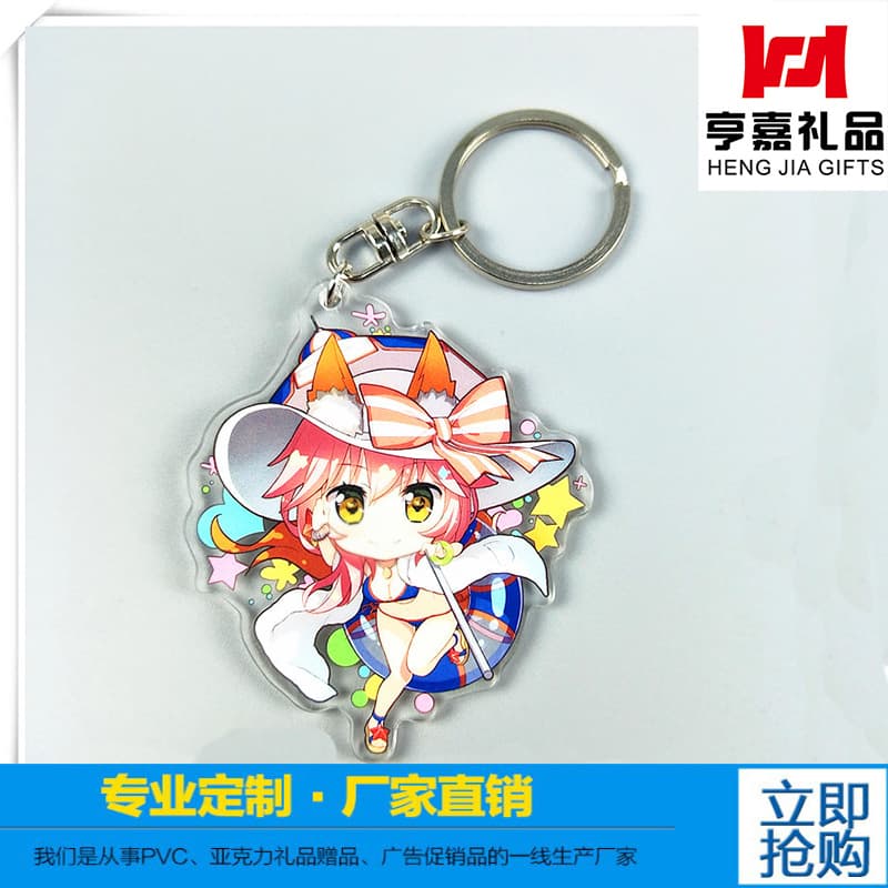 Acrylic Colorful Keychain Anime Character Stand Customizable