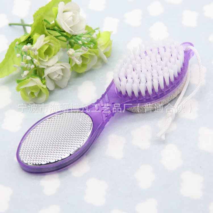 Foot file pumice brush, 4-in-1 foot file, removes dead skin and calluses, double-sided pedicure tool, wholesale available.