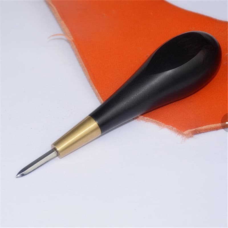 Handmade DIY tools, sandalwood diamond awl, black sandalwood diamond awl, leather perforated through-hole diamond awl, diamond-shaped awl