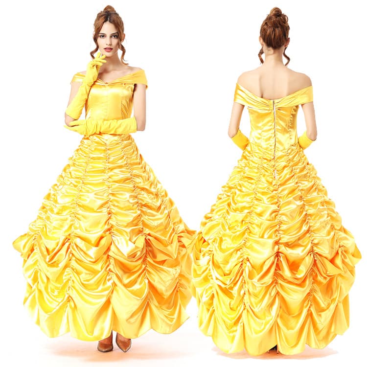Halloween Costume Belle Princess Dress Beauty and the Beast Belle Masquerade Performance Costume