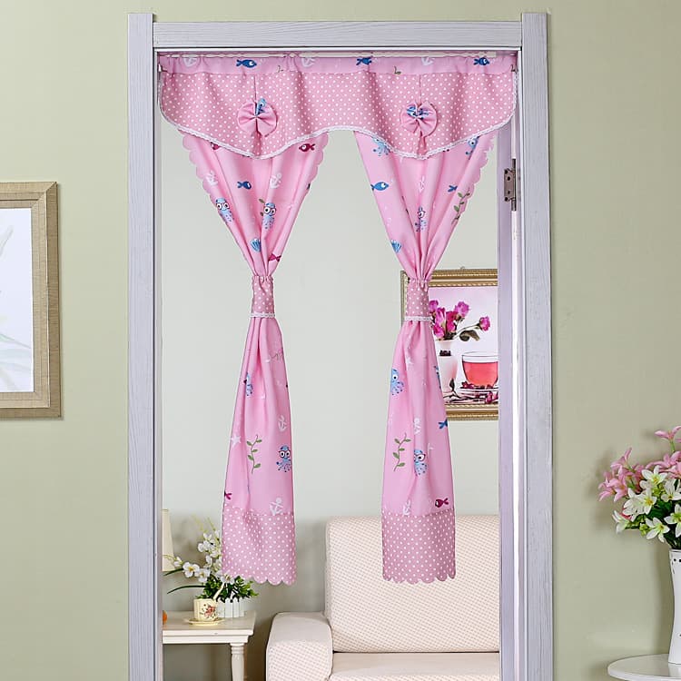 Light and Fresh Fabric Curtain Partition for Bathroom, Bedroom, Kitchen Door Curtain, Hanging Curtain, Partition Curtain, Entryway Curtain