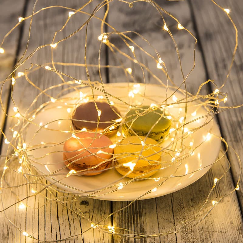 Amazon eBay Hot Selling LED Colorful Flash Waterproof Christmas Lights Copper Wire String Outdoor Decorative Starry Lights