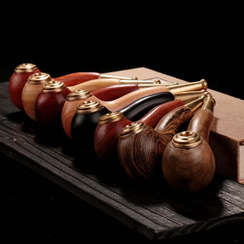 Rosewood Dual-Use Pipe: Red Sandalwood, Blood Sandalwood, Cypress, Ebony Filter Circulating Pipe, Dry Tobacco and Cigarette Two-in-One Smoking Set