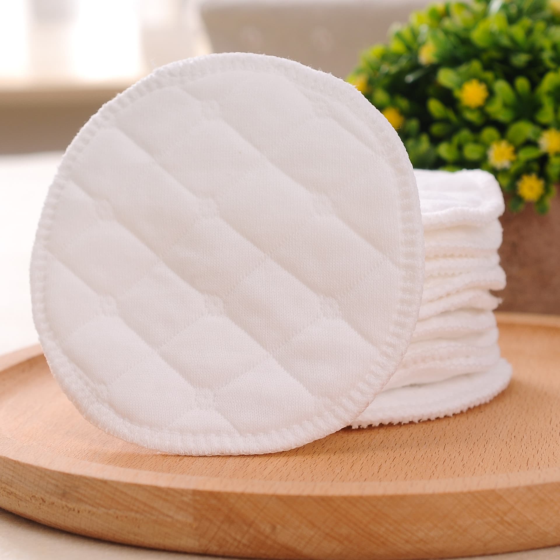 3/6 Layer Ecological Cotton Nursing Pads for Postpartum Use, Washable, Non-Fluorescent Pregnancy Nursing Pads