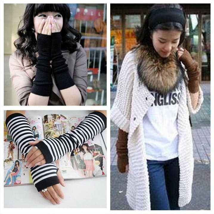 Direct Sales/Manufacturer Wholesale Popular Korean Style Autumn Winter Cute Knitted Fingerless/Half-finger Wrist Covers Fashion Wrist Covers