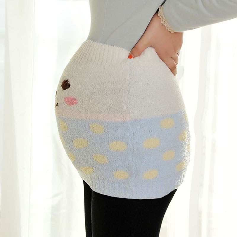 Autumn and winter double-layer thickened warm belly-protecting pants for pregnant women, half fleece lining for abdominal warmth, base layer, home belly-protecting pants