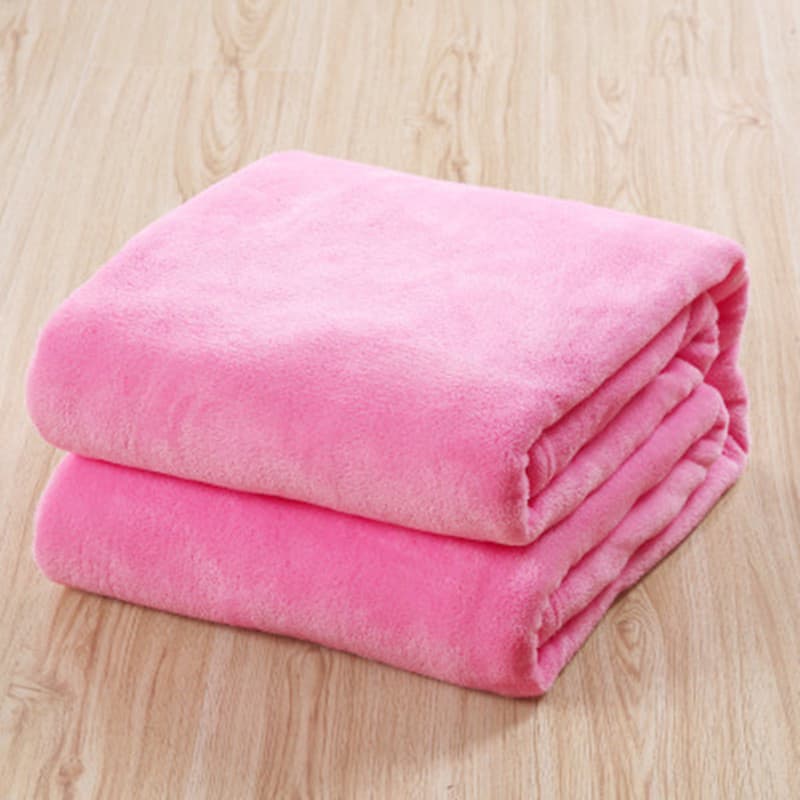 Processed coral fleece blankets, flannel blankets, solid color blankets, warm blankets for spring, autumn and winter, cross-border blankets.